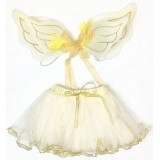 CTU1478-GD-BABY GOLD ANGEL DRESS UP SET